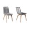 Armen Living Island Outdoor Light Eucalyptus Wood and Gray Rope Dining Chairs, PK2 LCISSIGR - alternate 1